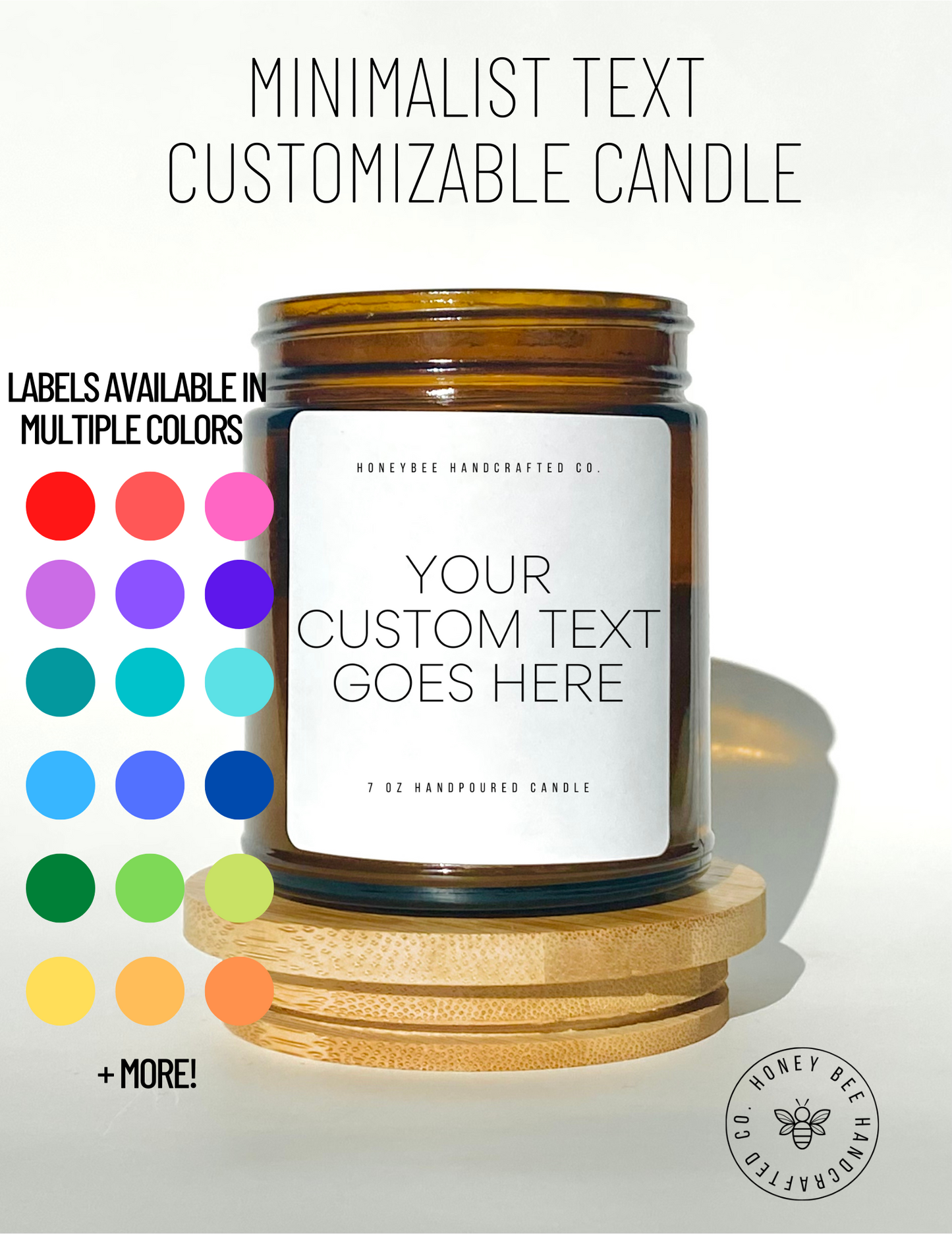 Customizable Slim Text Candle