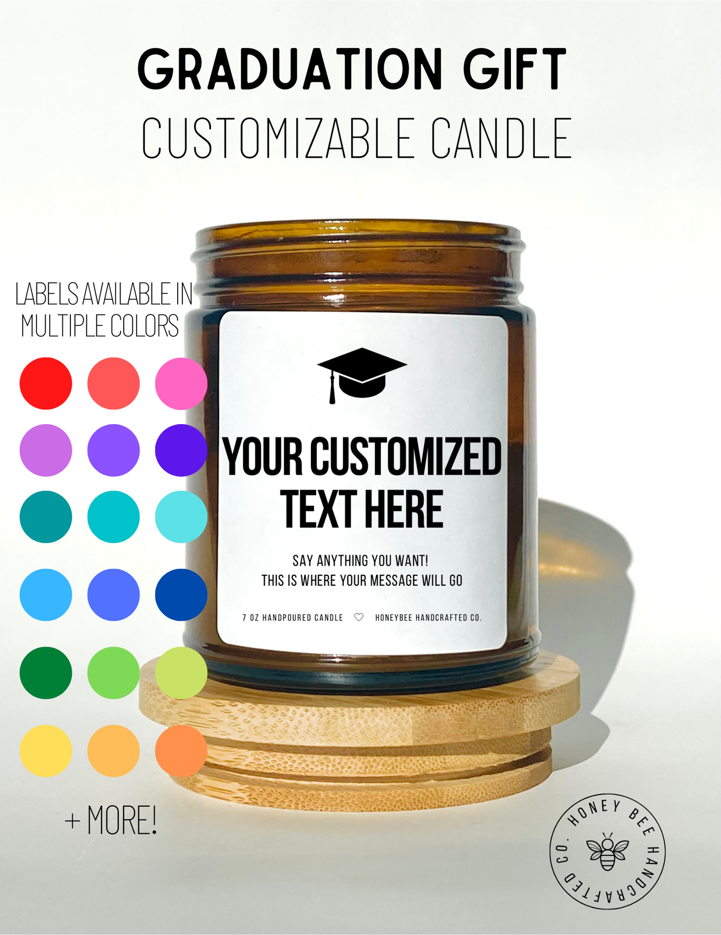 Customizable Graduation Candle