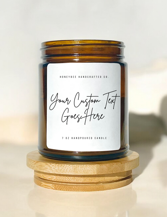 Customizable Cursive Text Candle