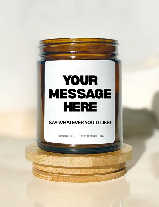 Bold Font Custom Candle