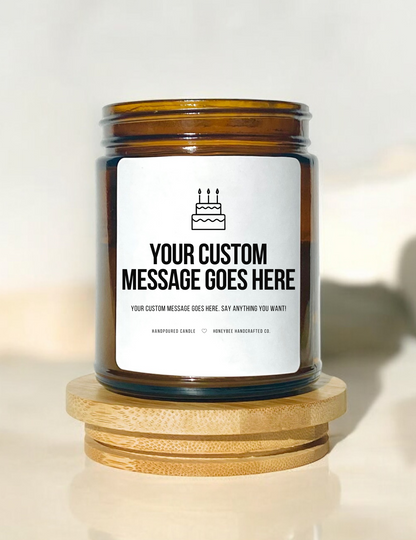 Birthday Cake Custom Candle