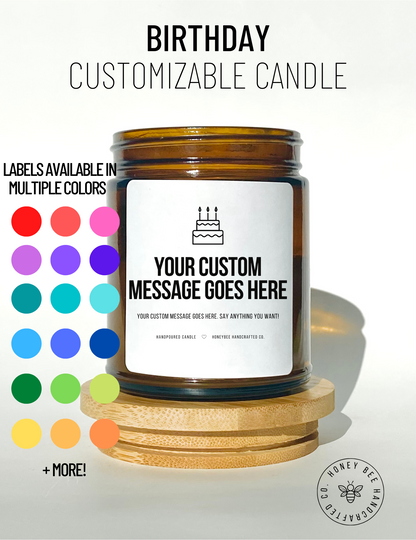 Birthday Cake Custom Candle