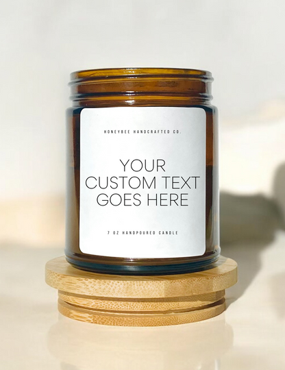 Slim Font Custom Candle