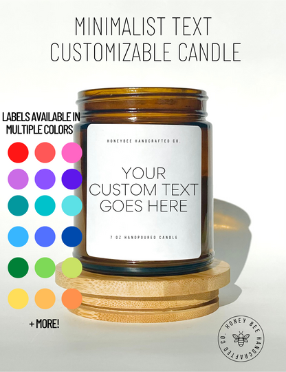Slim Font Custom Candle