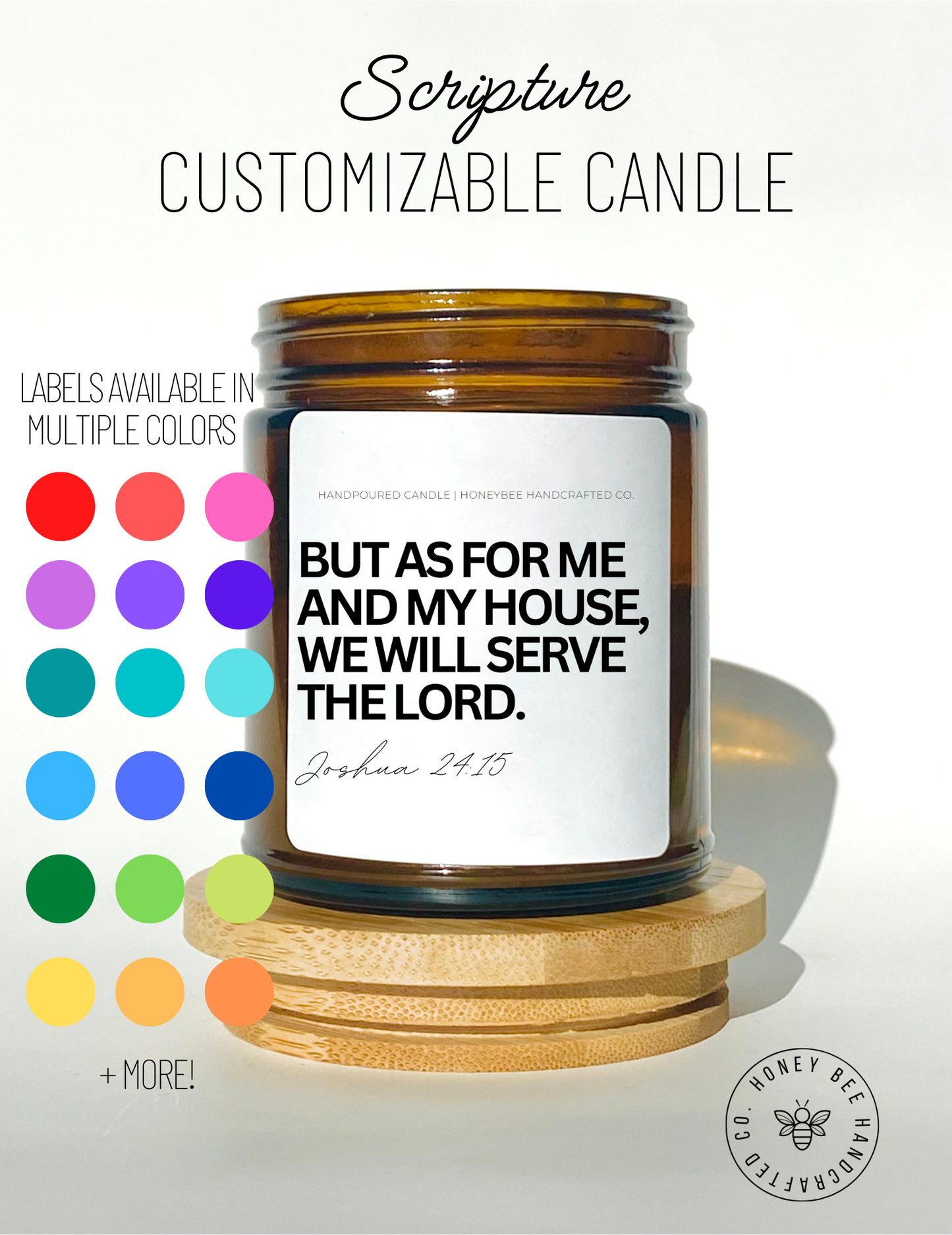 Customizable Scripture Candle