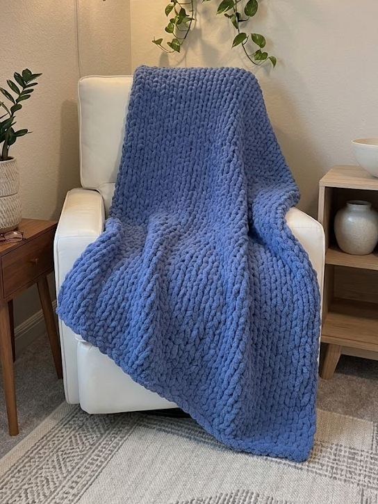 Handknit Twin Blanket